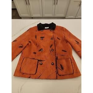 Robert Kitchen Canada Faux Suede & fur Women's Jacket XLarge